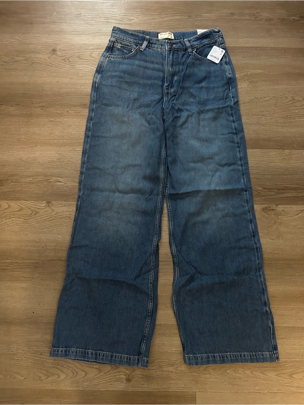 Free People We The Free Stride Straight 'n Wide Jeans Walk Away 25 NWT #562